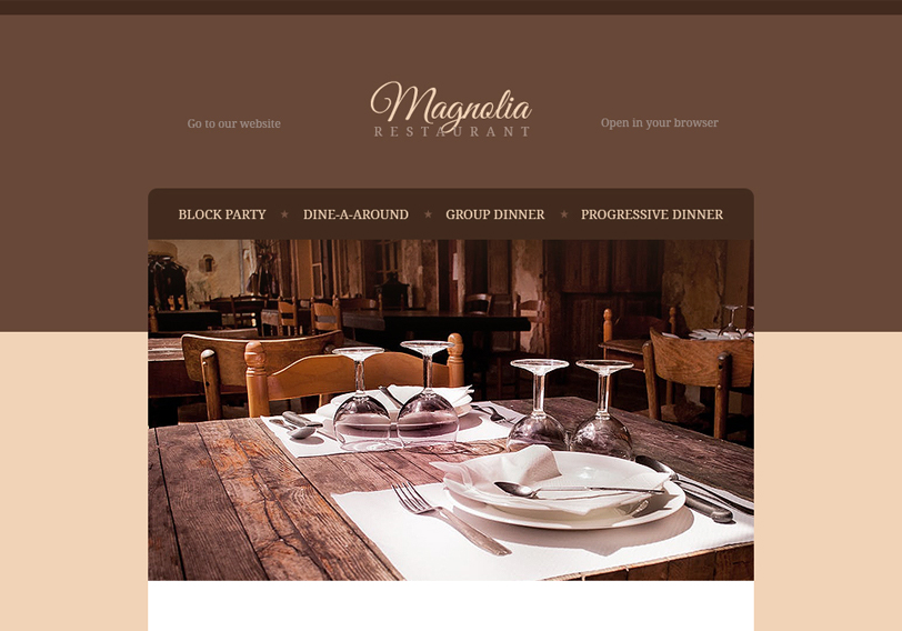 Magnolia - Restaurant Email Template