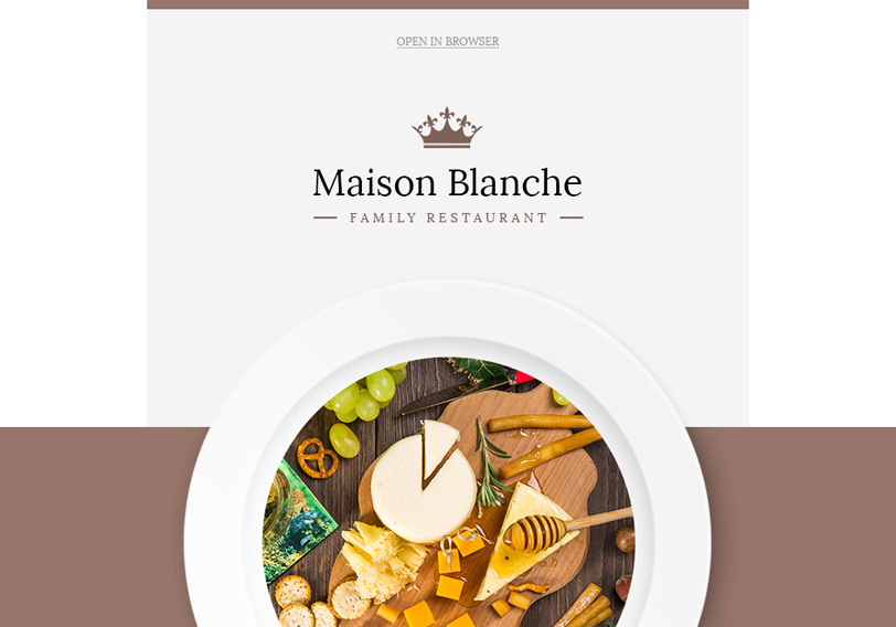 Maison Blanche - Restaurant Newsletter Template