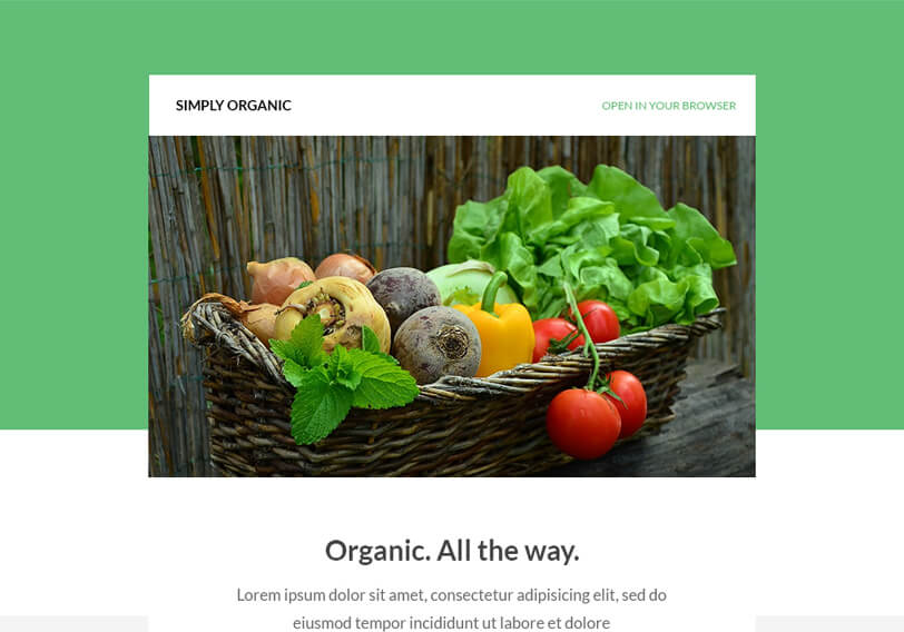 Simply Organic - Organic Food Newsletter