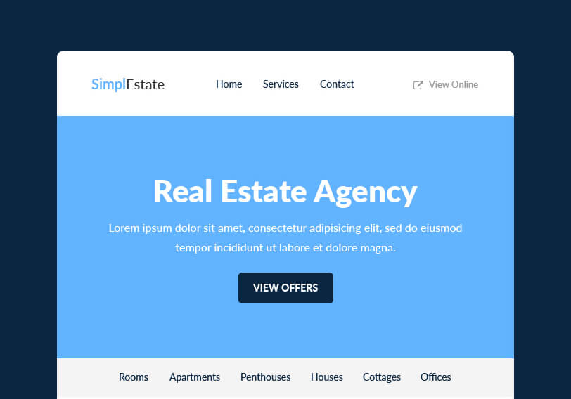 SimplEstate - Real Estate Offer Email Template