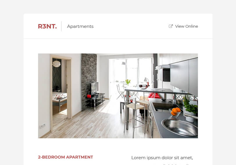 R3NT - Email Template for Apartment Rental