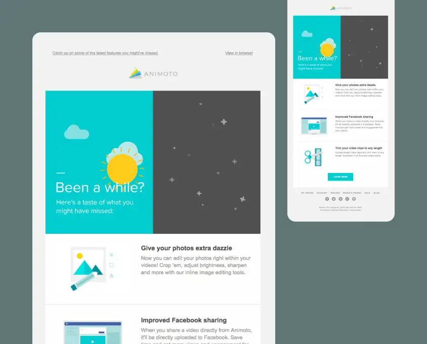animoto retention email