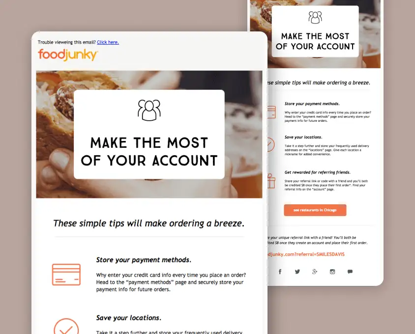 food junky retention emails