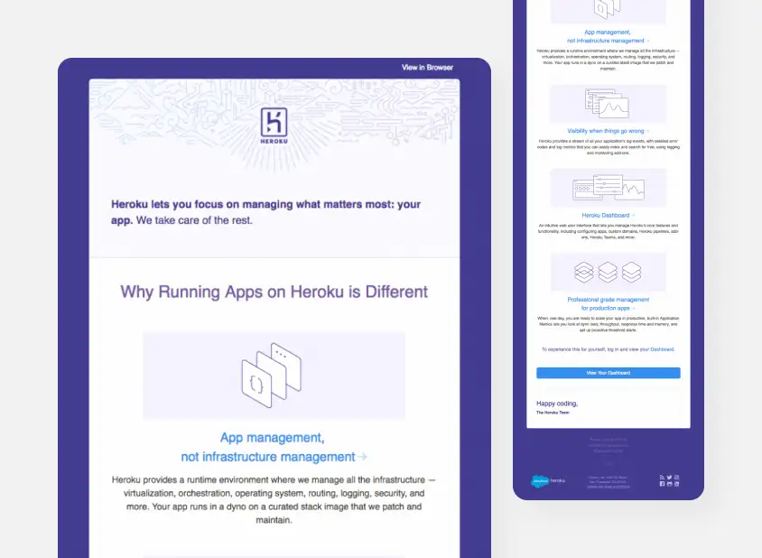 heroku retention email