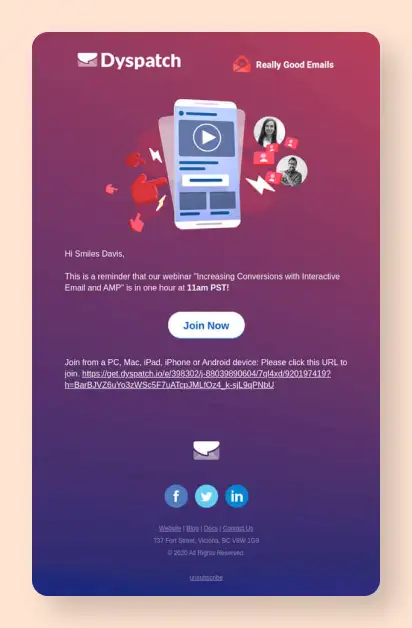 Webinar Email Template