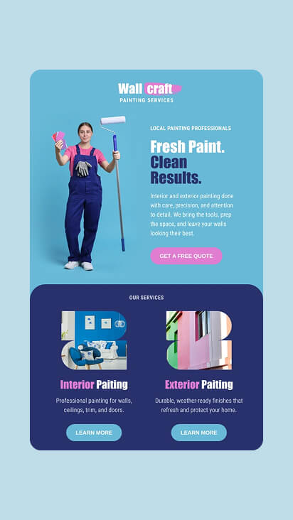 Email with clear headline and structured layout enabling fast understanding at a glance