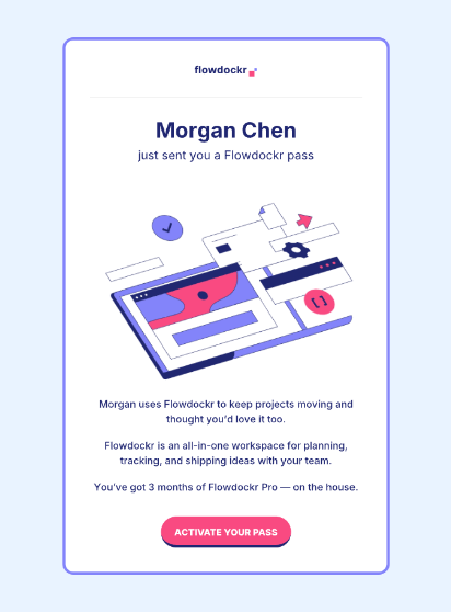 Minimal email design delivering a single announcement with clear message and simple layout