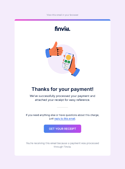 Transactional-style email with focused message and single CTA for quick understanding