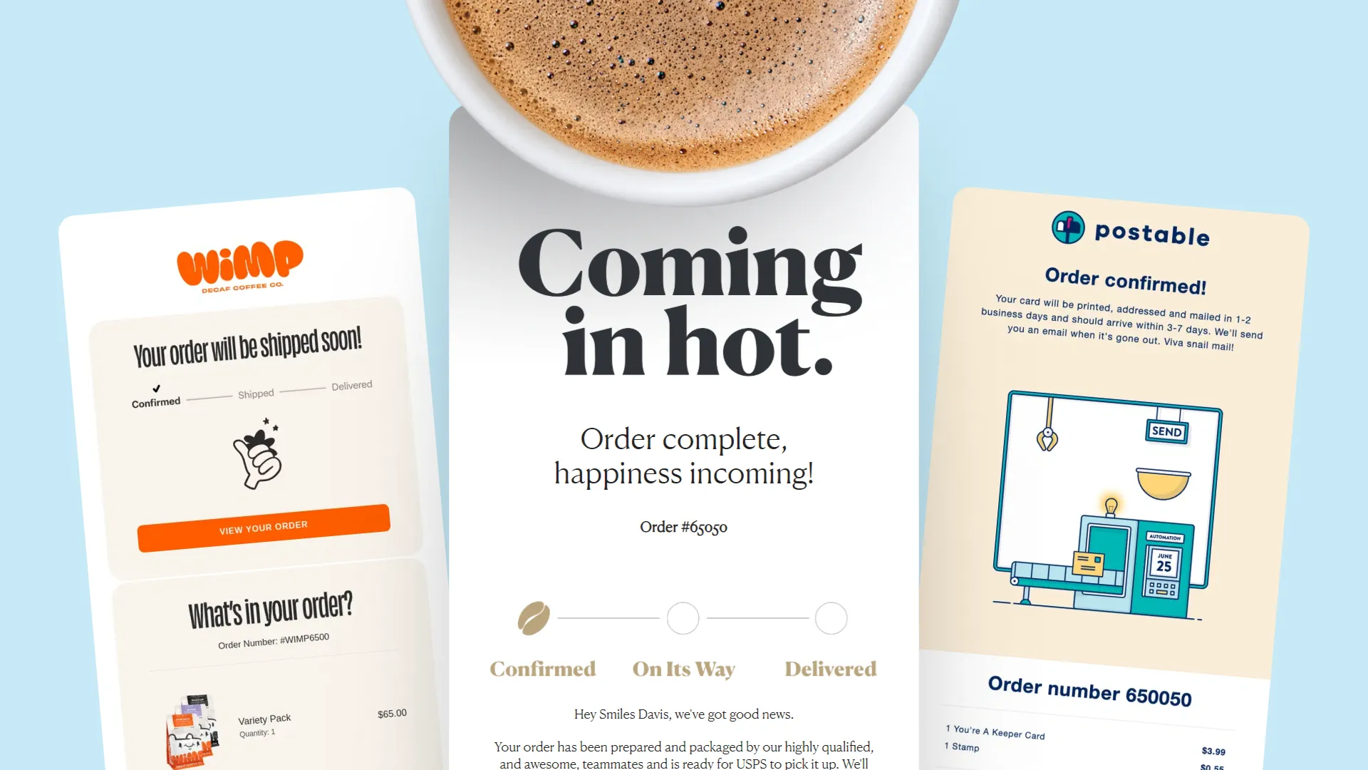 100+ order confirmation email examples from real brands showing different designs, layouts, order summaries, and post-purchase content.